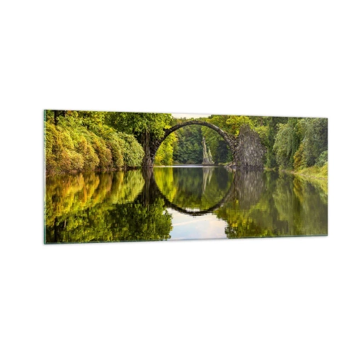 Quadro em vidro - Na junção de dois mundos - 100x40 cm