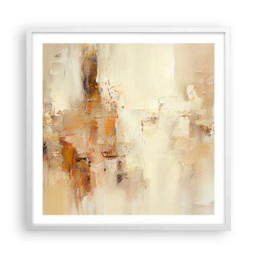 Pôster em moldura branca - Alma de âmbar - 60x60 cm