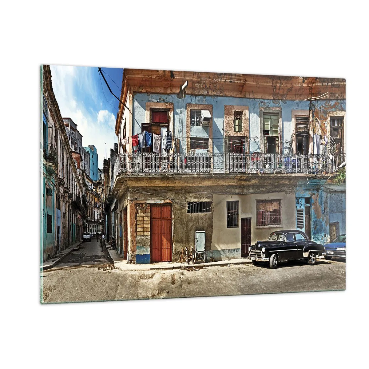 Quadro em vidro - Vibrações de Havana - 120x80 cm