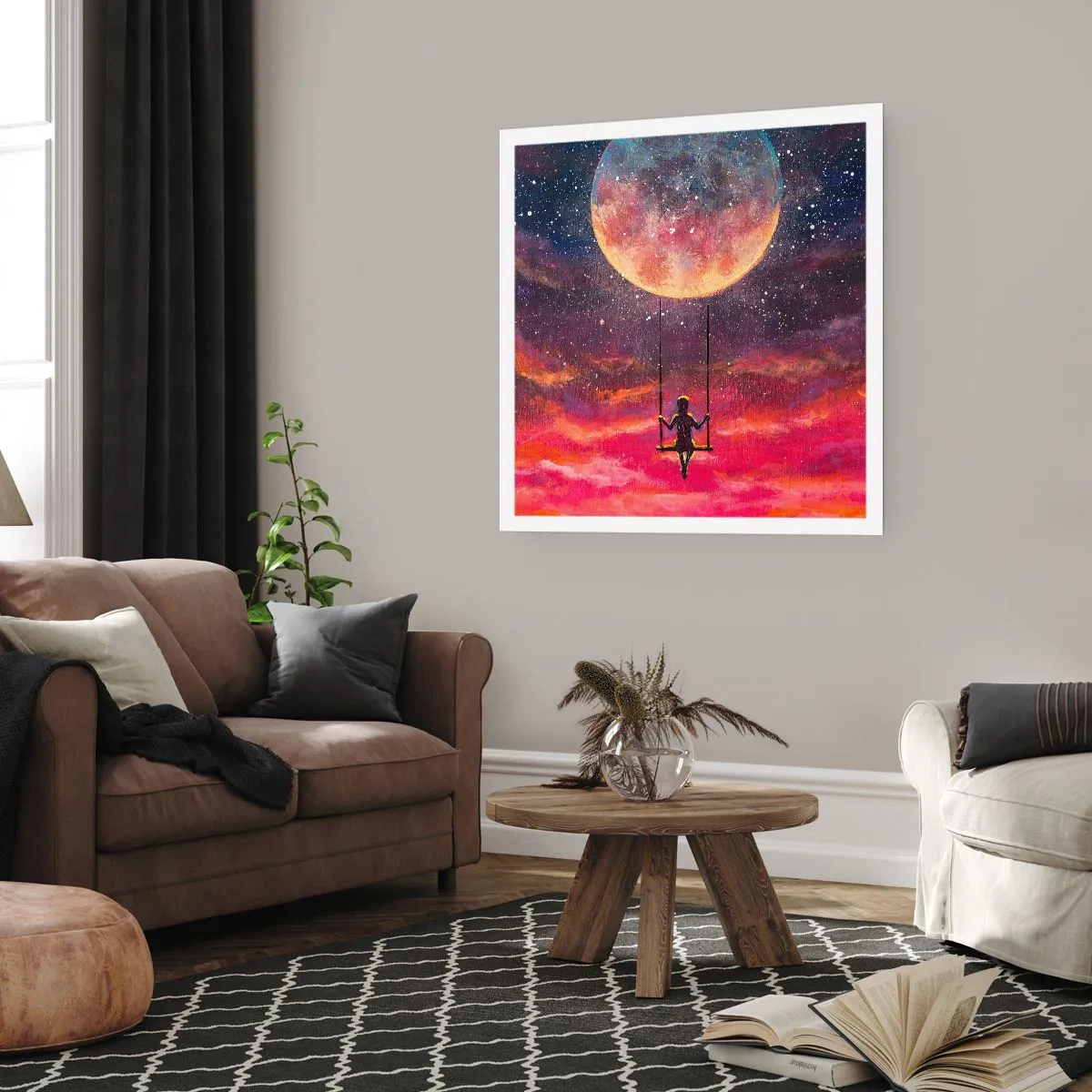 Pôster - Balanço nas nuvens - 40x40 cm