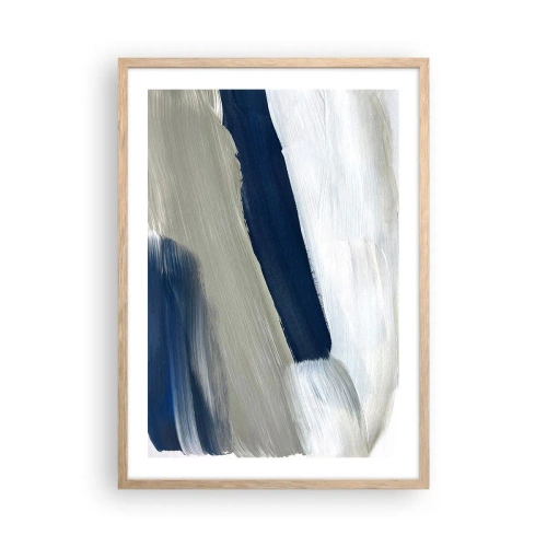 Pôster com moldura de carvalho claro - Encontro com a brancura - 50x70 cm