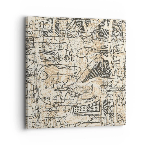 Quadro em tela - À espera de ser decifrado - 30x30 cm