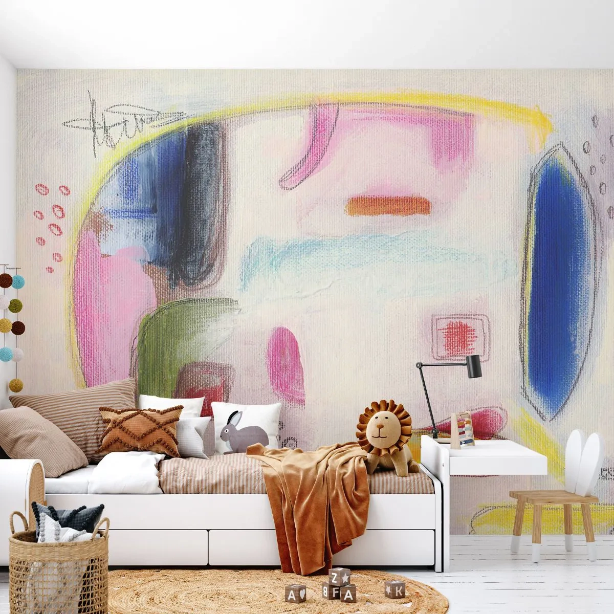 Papel de Parede Premium Canvas - Mais convexo do que côncavo ou plano - Abstração, Pedaço, Elefante - 300x210 cm