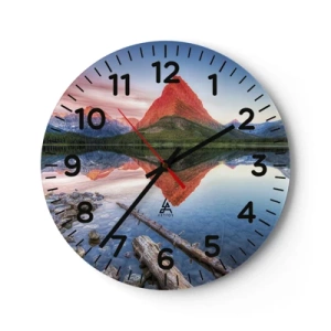 Relógio de parede - Relógio em vidro - Calor e frio - 40x40 cm