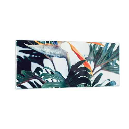 Quadro em vidro - Arbusto de passarinho - 100x40 cm