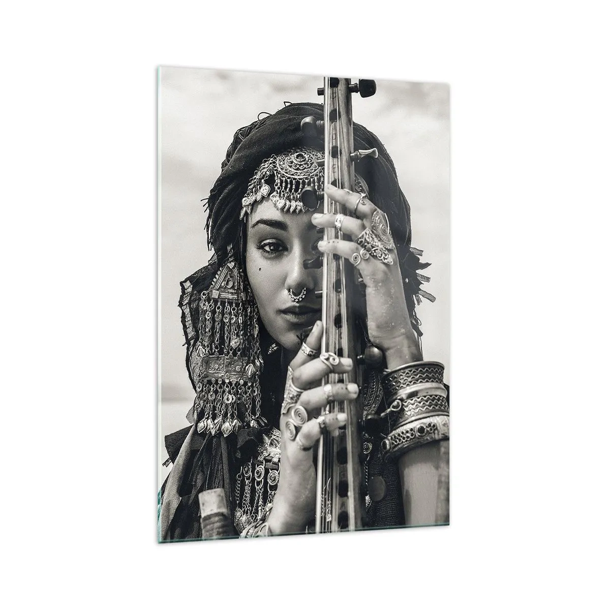 Quadro em vidro - A própria música oriental - 70x100 cm