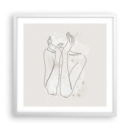 Pôster em moldura branca - Momento de sonho - 50x50 cm