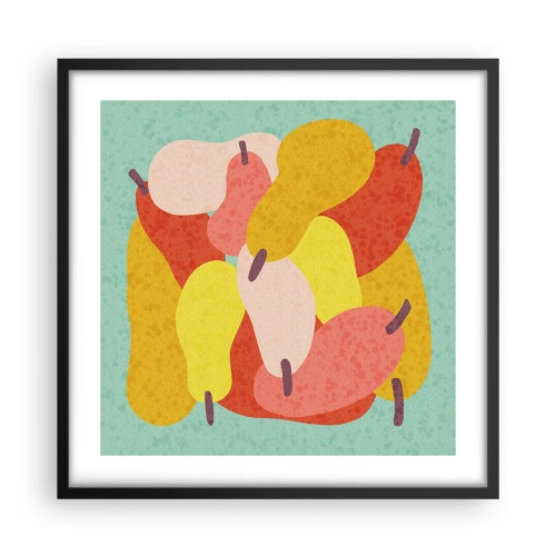 Pôster com moldura preta - Experimente o sol de verão - 50x50 cm