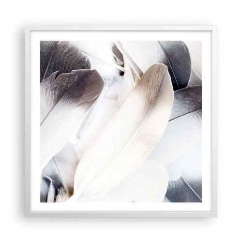 Pôster em moldura branca - Semi-angelical - 60x60 cm