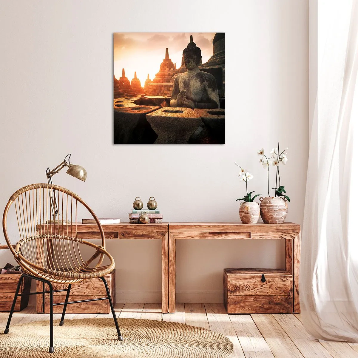 Quadro em tela - Clima de grande sabedoria - 50x50 cm