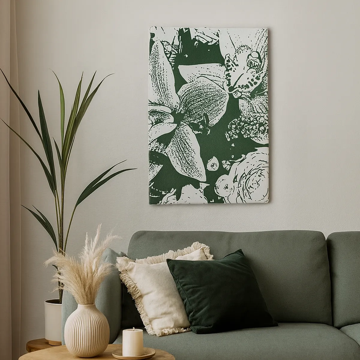 Quadro em tela - Bouquet - o mundo do verde - 50x70 cm