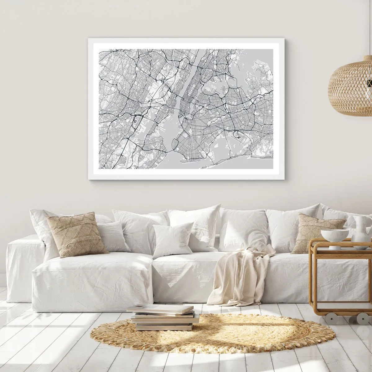 Pôster em moldura branca - Anatomia de uma metrópole - 91x61 cm