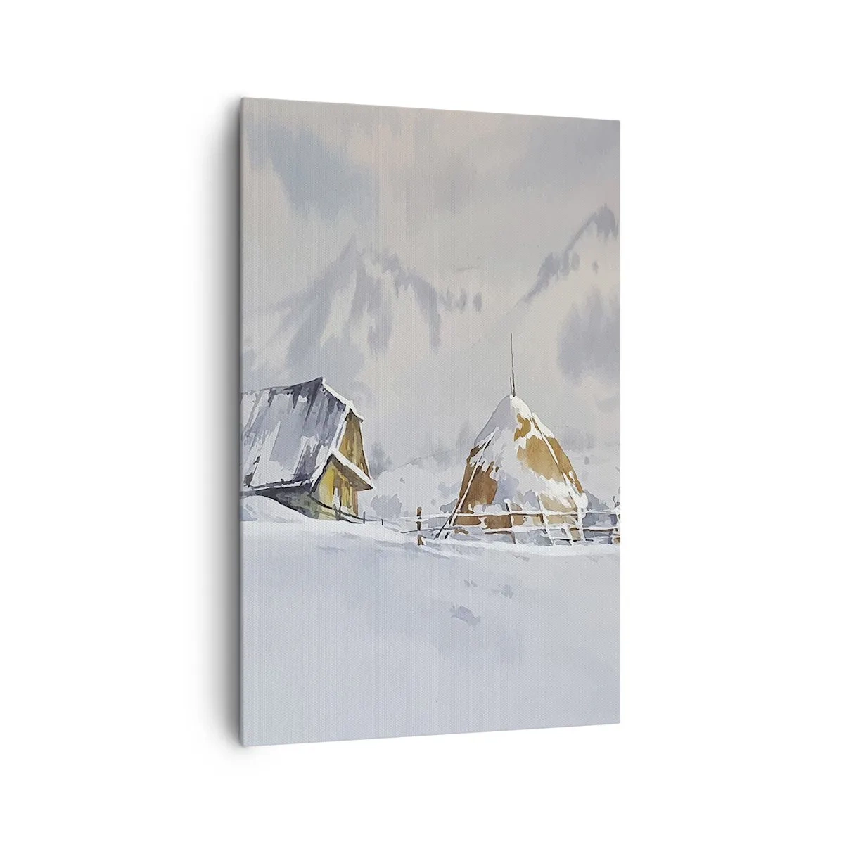 Quadro em tela - No vale nevado - 80x120 cm