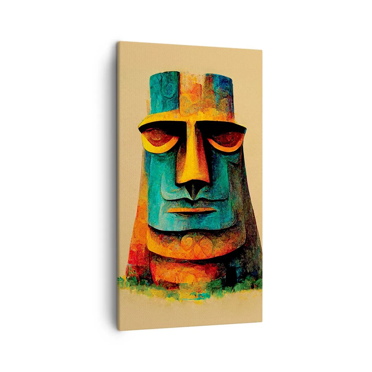 Quadro em tela - Escultórico e simpático - 45x80 cm