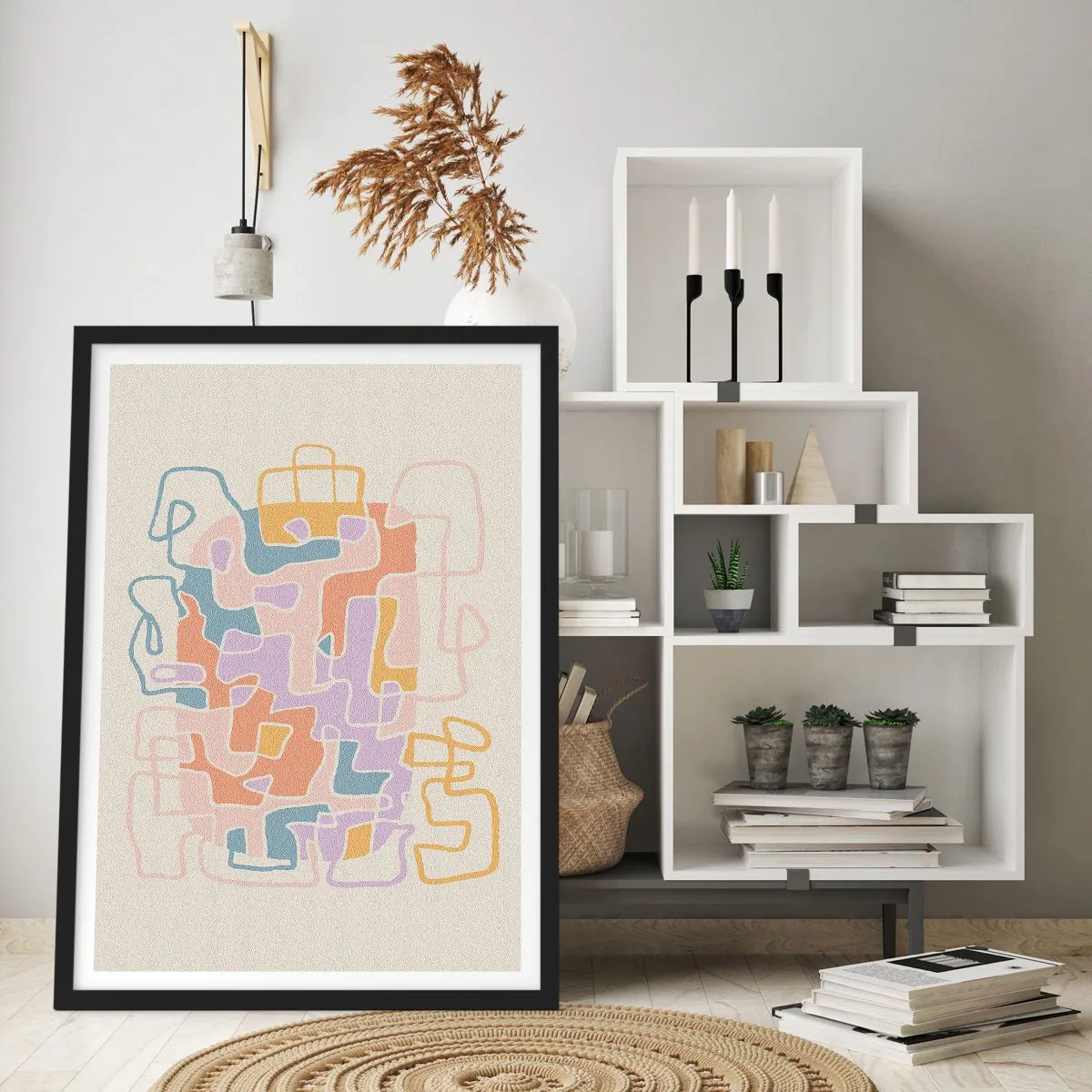 Pôster com moldura preta - Labirinto – uma aventura alegre - 30x40 cm