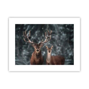 Pôster - O senhor da floresta com sua esposa - 40x30 cm