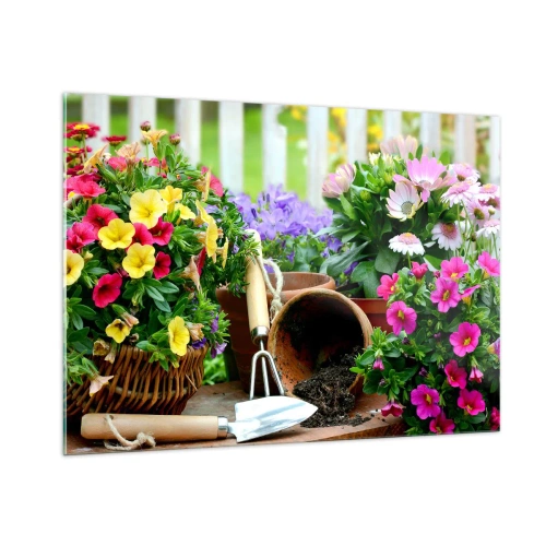 Quadro em vidro - Jardim da Joana - 100x70 cm