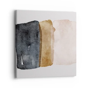 Quadro em tela - Composição das cores da terra - 30x30 cm