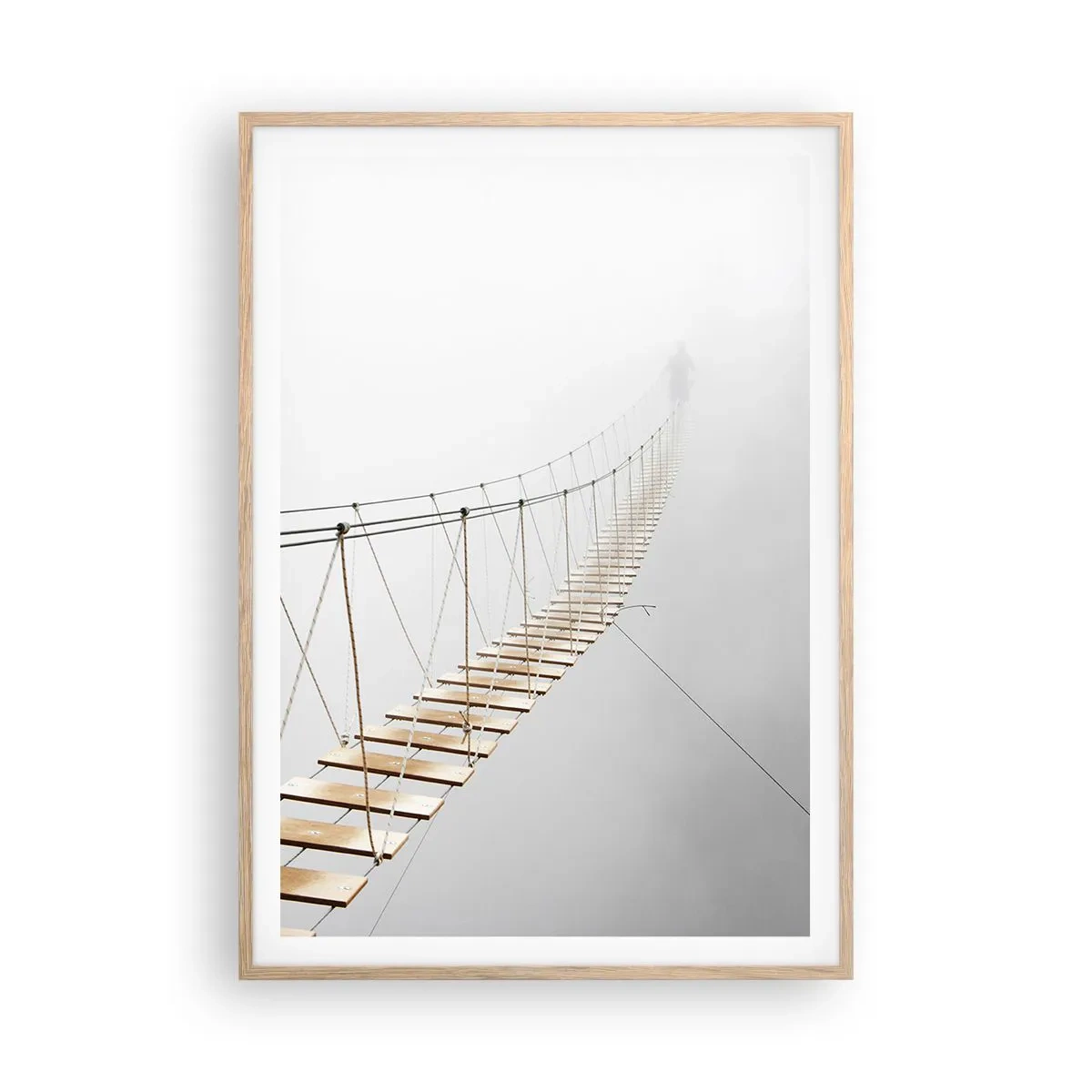 Pôster com moldura de carvalho claro - Para onde levará? - 70x100 cm