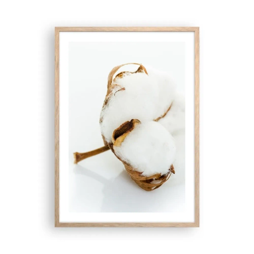 Pôster com moldura de carvalho claro - Suave por natureza - 50x70 cm