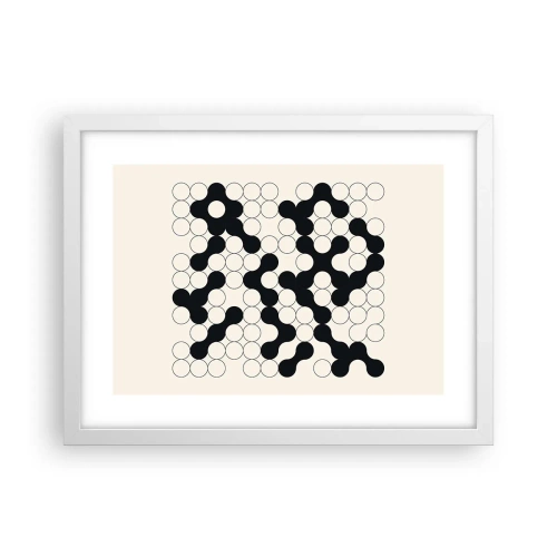 Pôster em moldura branca - Jogo chinês – variação - 40x30 cm