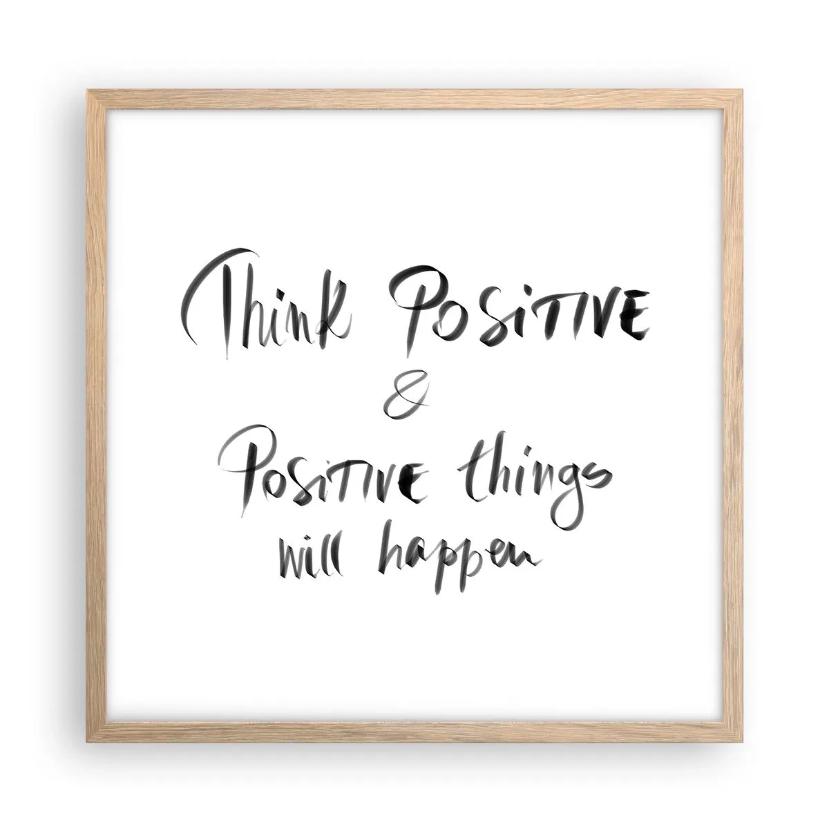 Pôster com moldura de carvalho claro - Como viver? - 50x50 cm