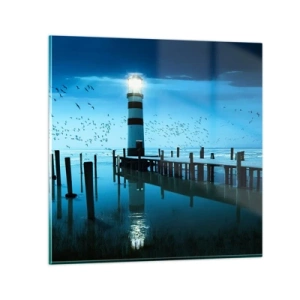 Quadro em vidro - E não se teme o escuro - 50x50 cm