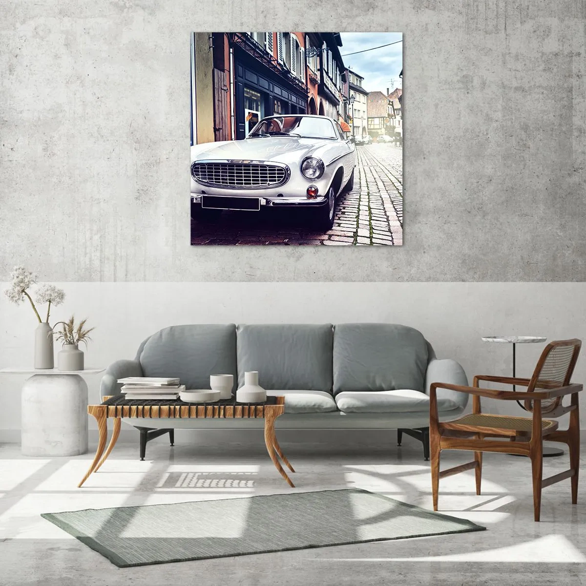 Quadro em vidro - O passado é hoje - 60x60 cm