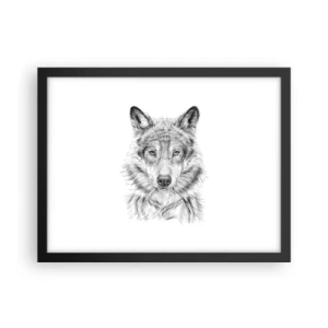 Pôster com moldura preta - Um líder nato - 40x30 cm