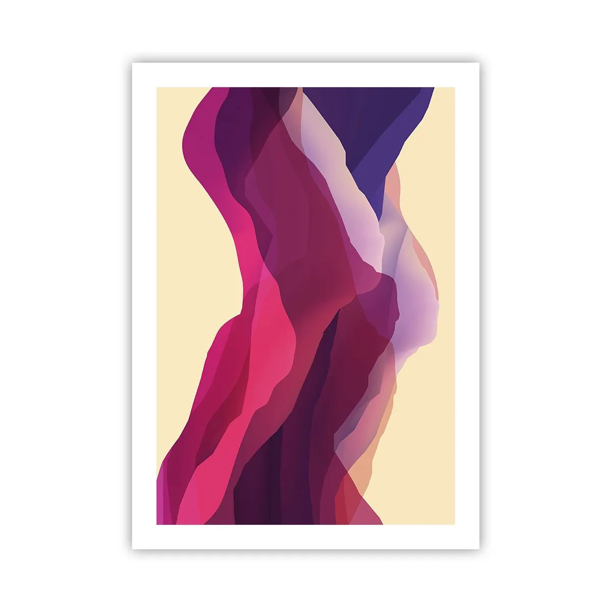 Pôster - Ondas de roxo - 50x70 cm