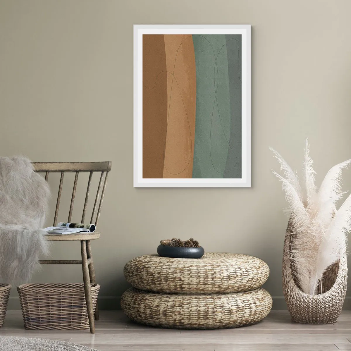 Pôster em moldura branca - Composição horizontal - 70x100 cm