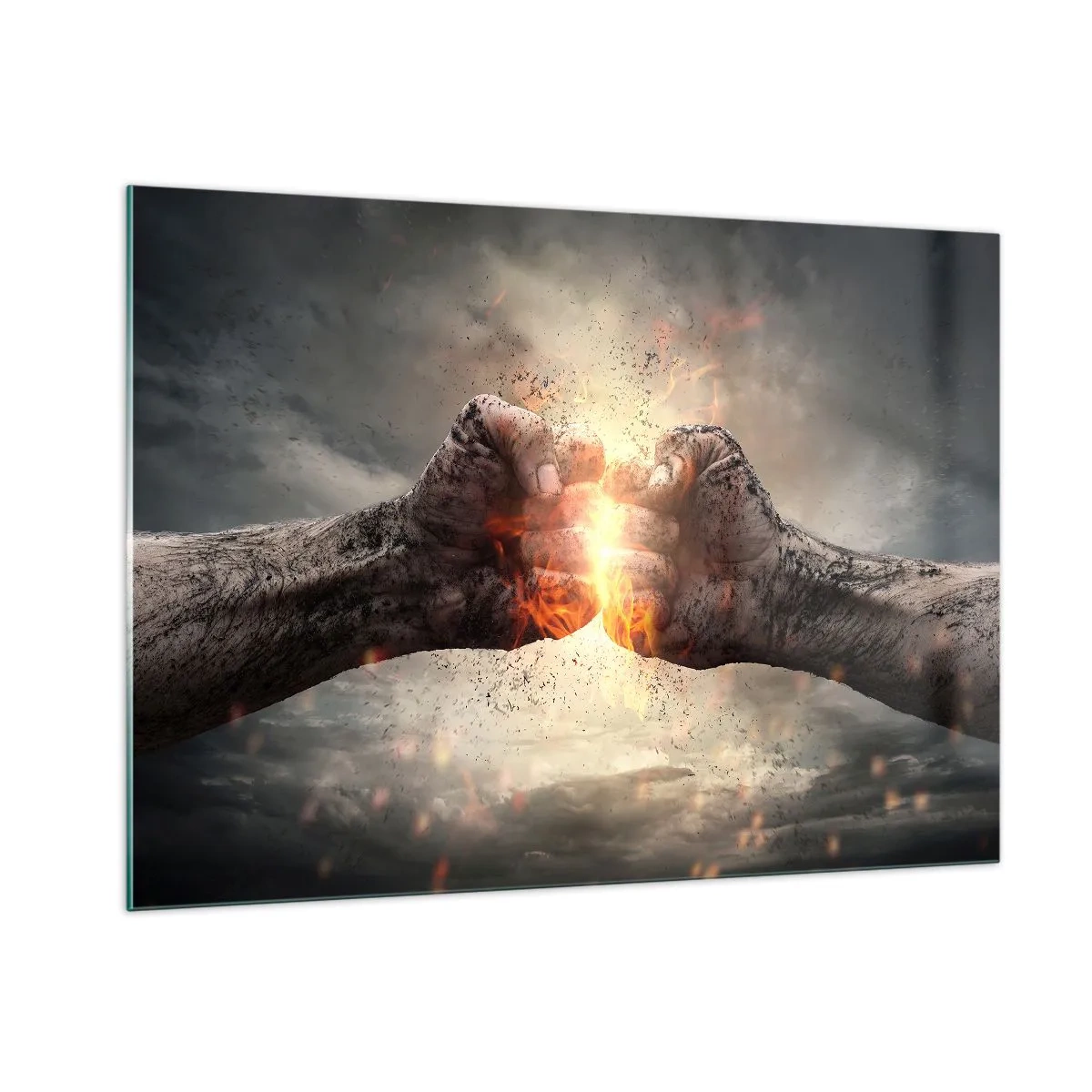 Quadro em vidro - Prepare-se para a luta - 100x70 cm