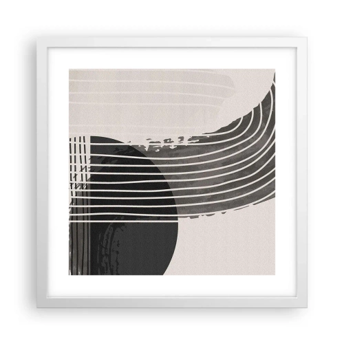 Pôster em moldura branca - Ida e volta - 40x40 cm