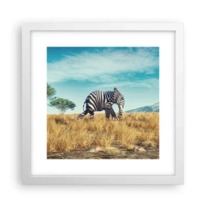 Pôster em moldura branca - Cinza não está mais na moda - 30x30 cm