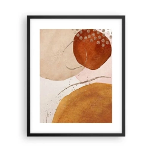 Pôster com moldura preta - Redondeza e movimento - 40x50 cm