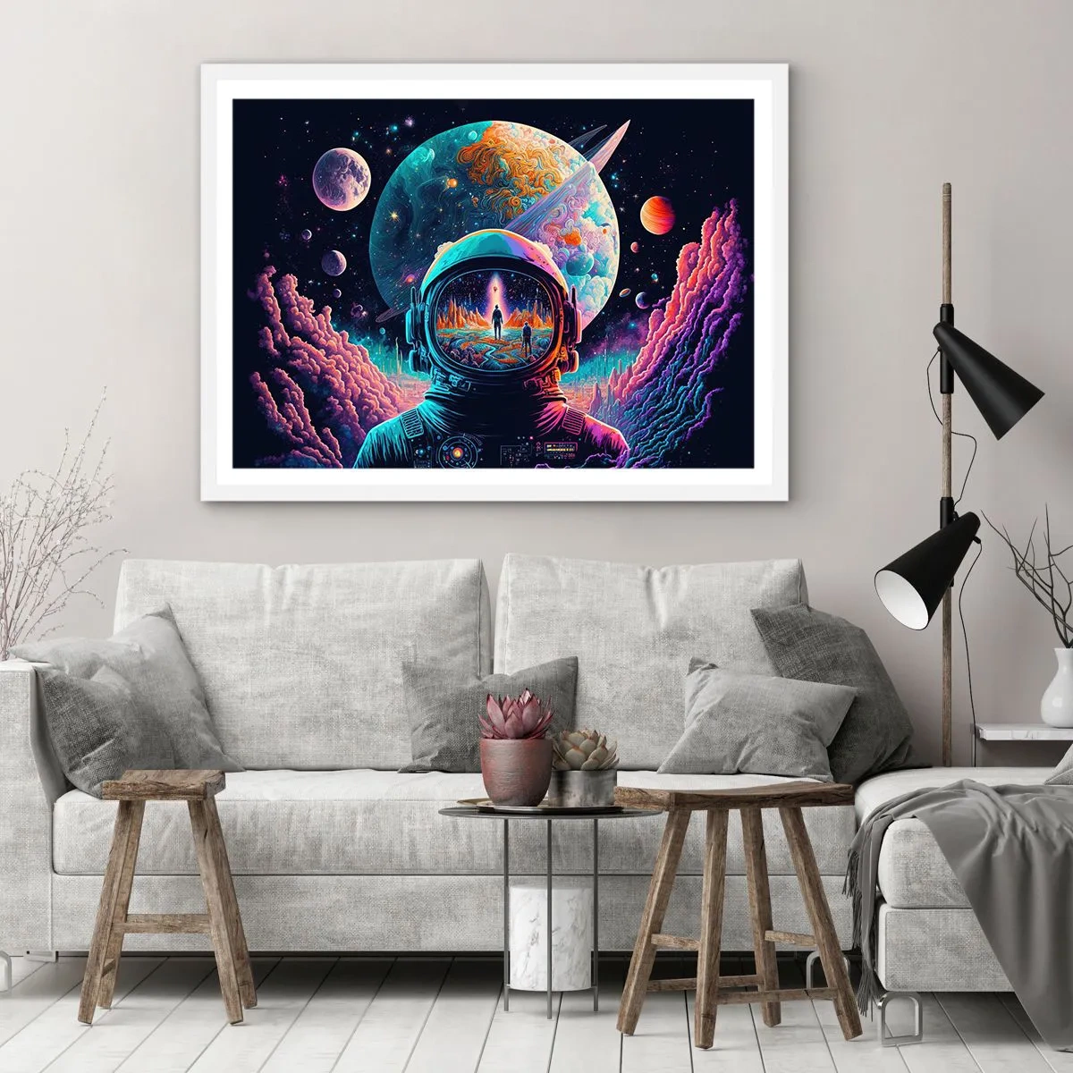 Pôster em moldura branca - Os filósofos não sonharam com isso - 50x40 cm