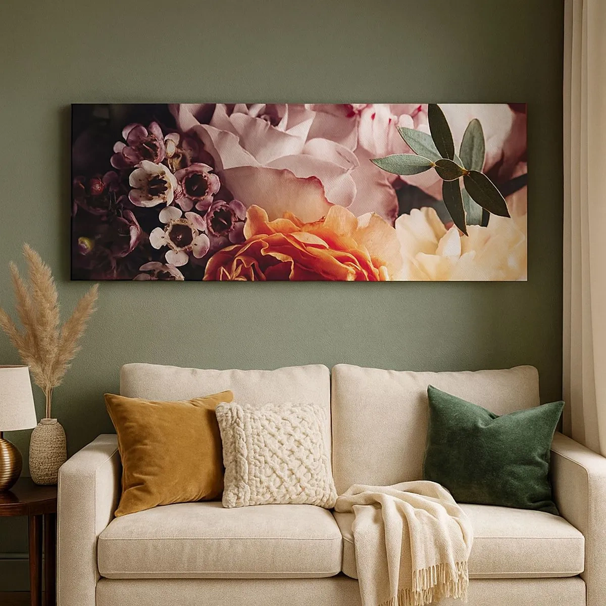 Quadro em tela - Envolto em beleza - 100x40 cm