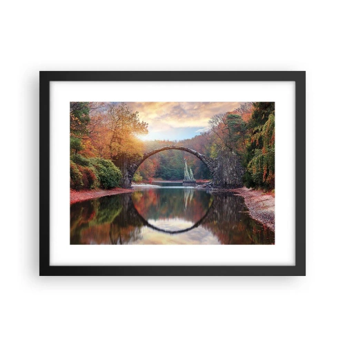 Pôster com moldura preta - Do outro lado do espelho - 40x30 cm