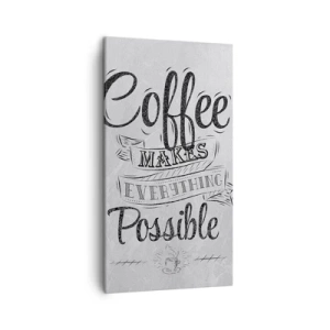 Quadro em tela - Como podes não amar café - 45x80 cm
