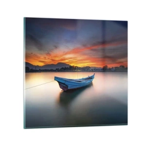 Quadro em vidro - Uma boa noite se aproxima - 30x30 cm