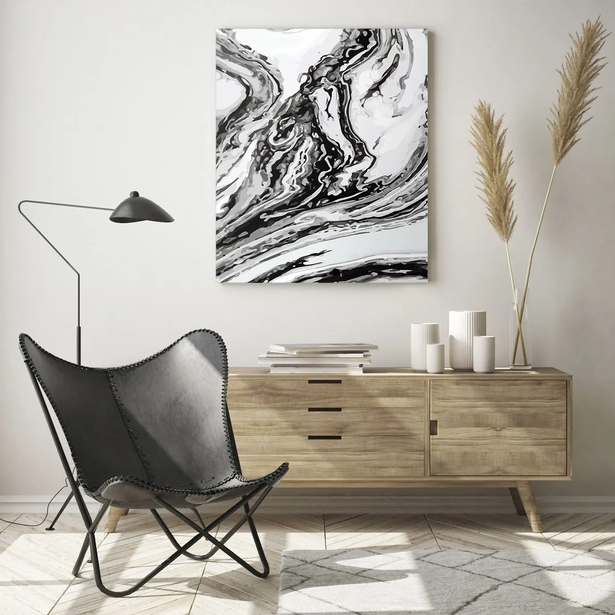 Quadro em vidro - No princípio, era o caos - 50x70 cm