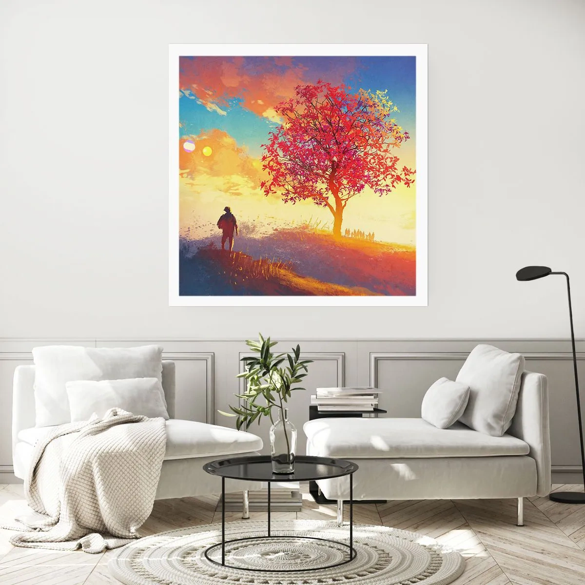 Pôster - O peregrino no seu destino - 60x60 cm