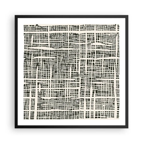 Pôster com moldura preta - Uma composição tecida - 60x60 cm