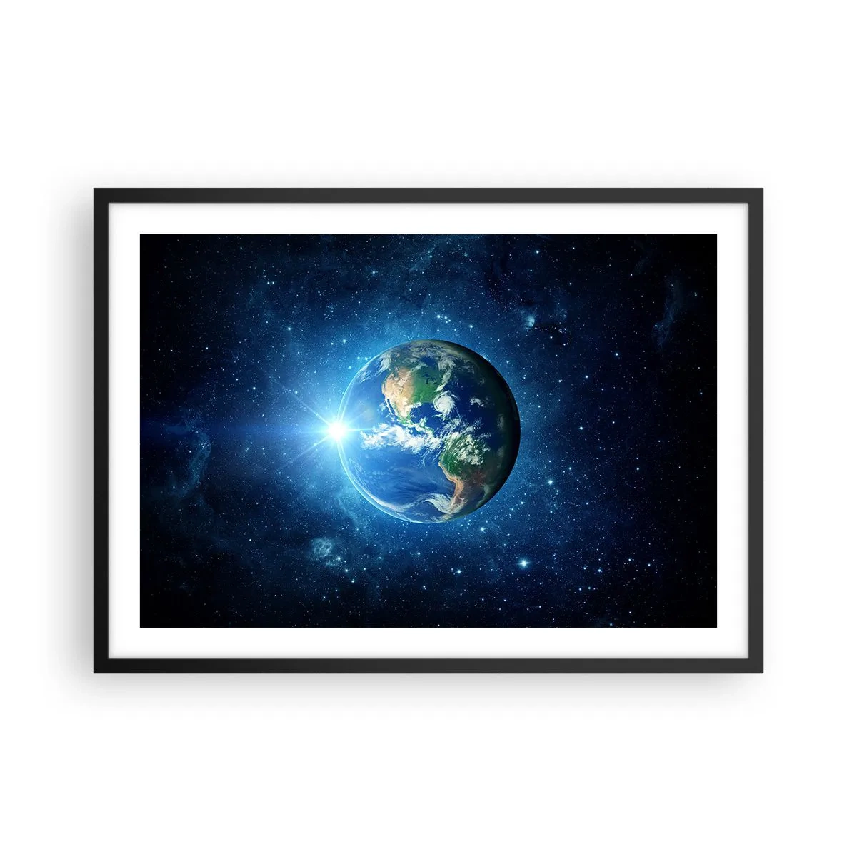 Pôster com moldura preta - Estamos no céu - 70x50 cm