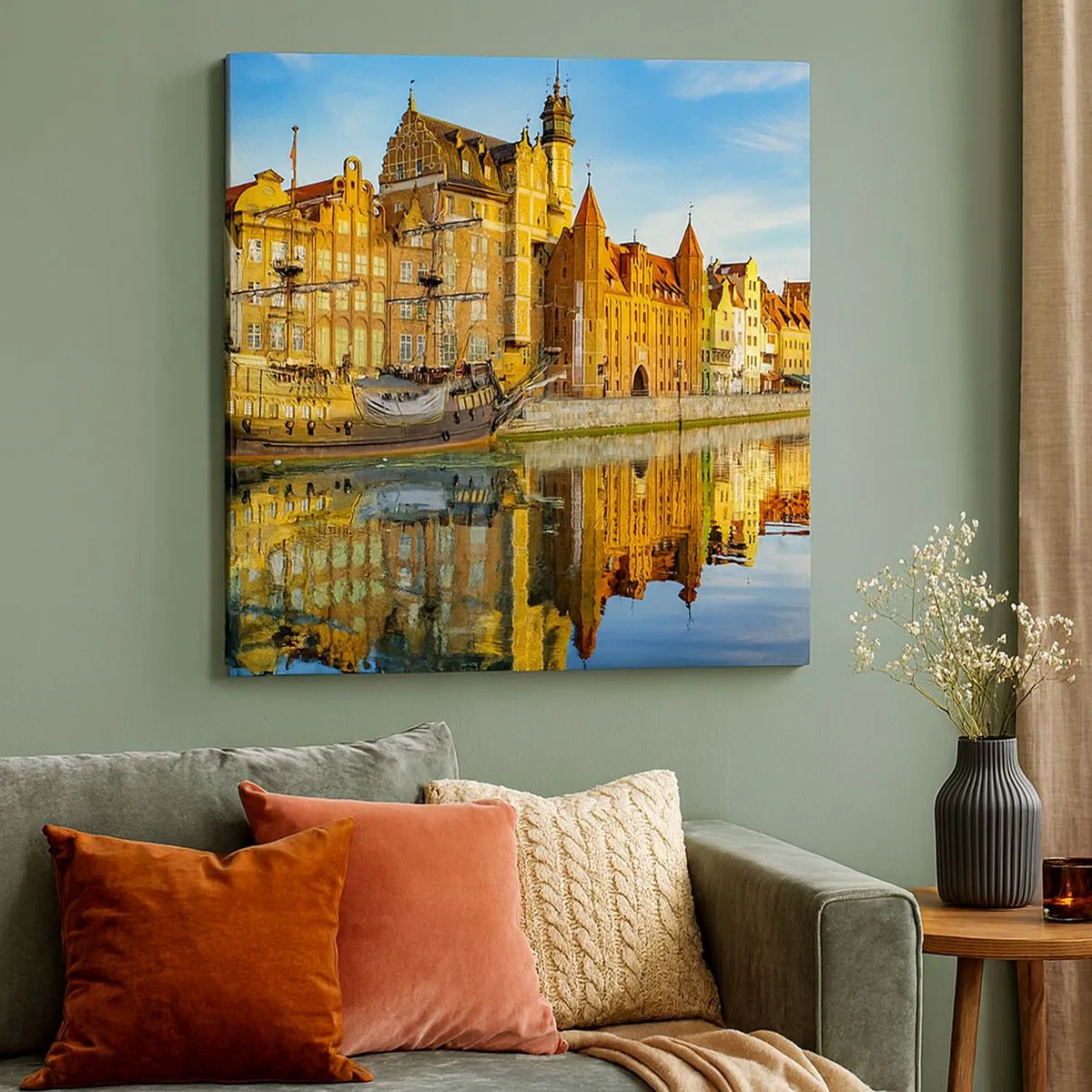 Quadro em tela - Imagem espelhada do passado - 30x30 cm