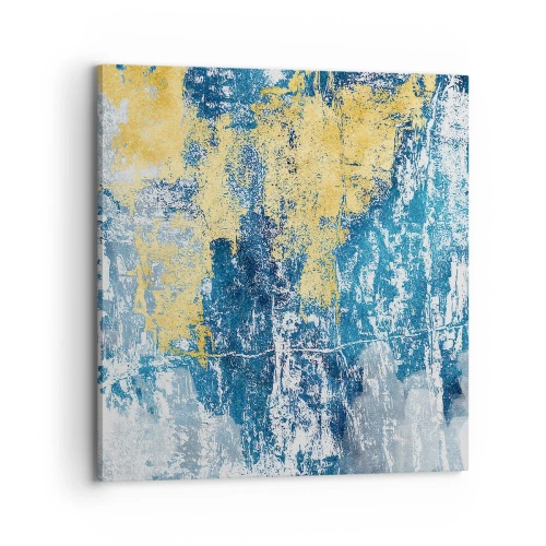 Quadro em tela - Abstração cheia de clima - 70x70 cm
