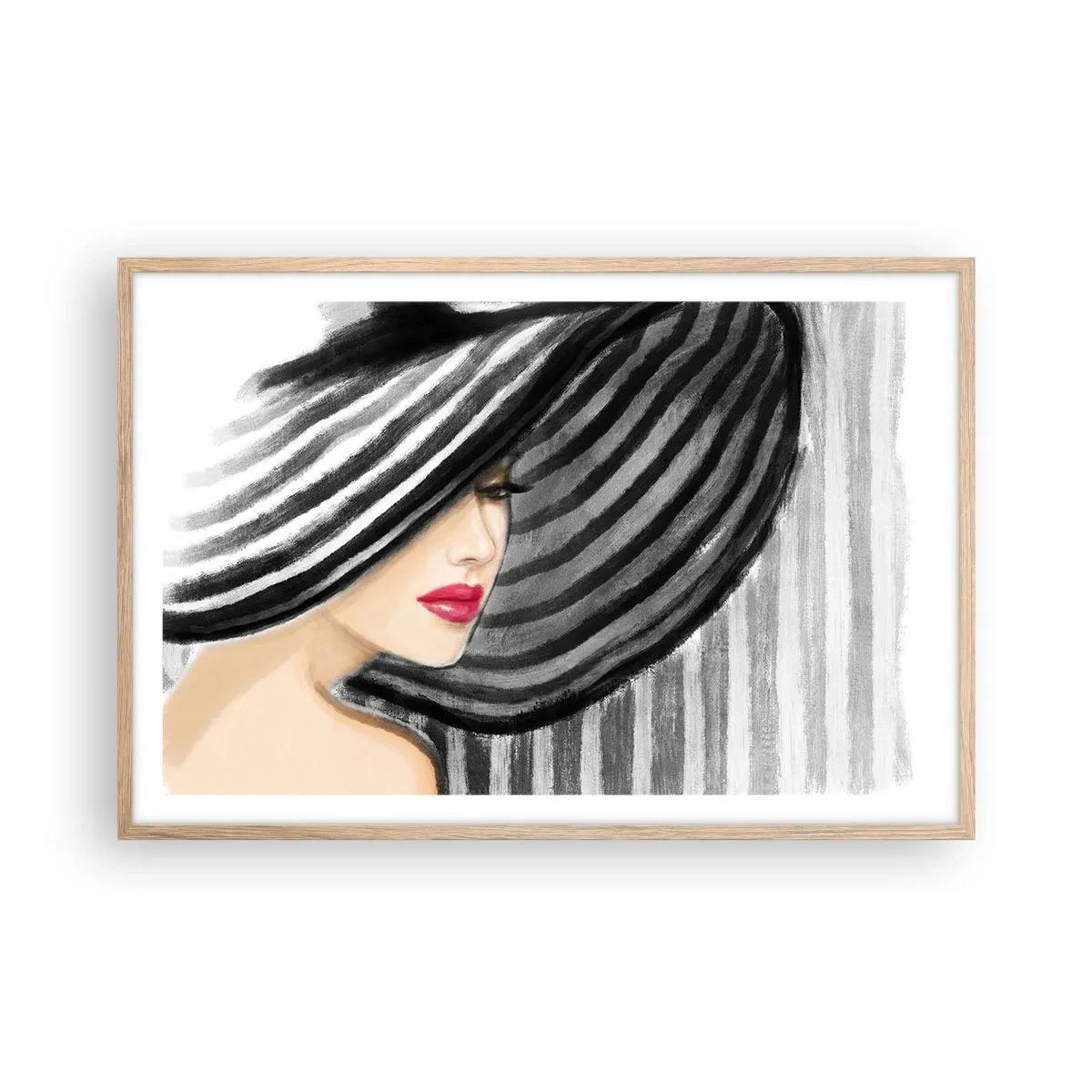 Pôster com moldura de carvalho claro - Onde encontrar-te? - 91x61 cm