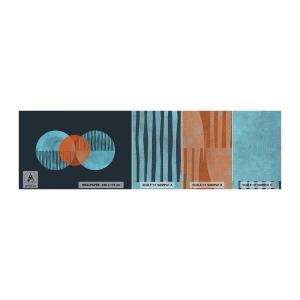 Amostra de papel de parede Premium Canvas - Obras de arte simétricas - Abstração, Pedaço, Padrão Geométrico - 100x30 cm