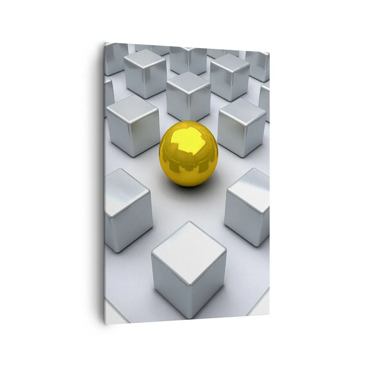 Quadro em tela - Por que eu? Obras de arte geométricas - 80x120 cm