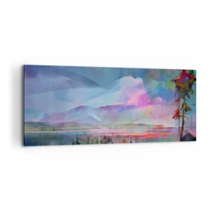 Quadro em tela - Sob um céu benevolente - 100x40 cm